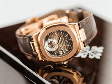 patek philippe nautilus rose gold leather strap|patek philippe full diamond.